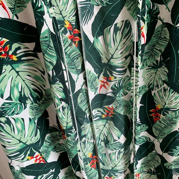 Rachel Zoe Palm Leaf Print Kimono Coverup - Picture 10 of 11